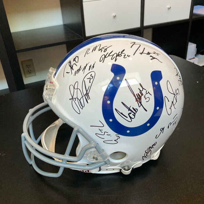 2005 Indianapolis Colts Team Signed Authentic Helmet Peyton Manning JSA COA