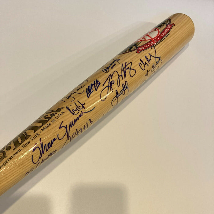 1999 New York Yankees World Series Champs Team Signed Bat Derek Jeter JSA COA