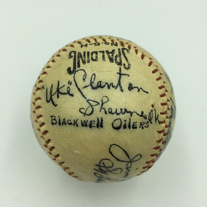 Magnificent Oklahoma Natives Stars Signed Baseball Carl Hubbell 6 Sigs JSA COA