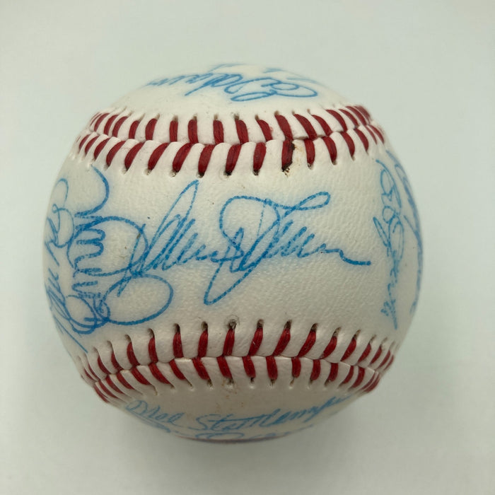 Vintage 1986 New York Mets World Series Champs Team Signed Baseball JSA COA