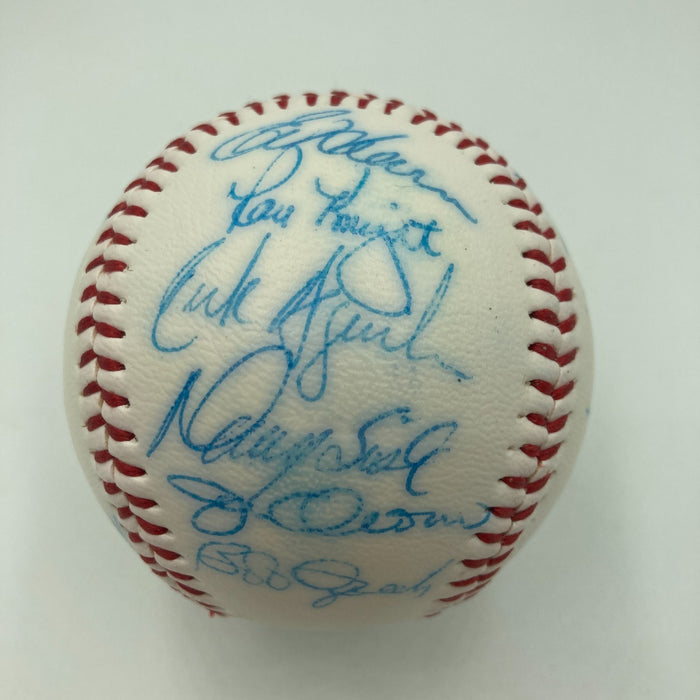Vintage 1986 New York Mets World Series Champs Team Signed Baseball JSA COA