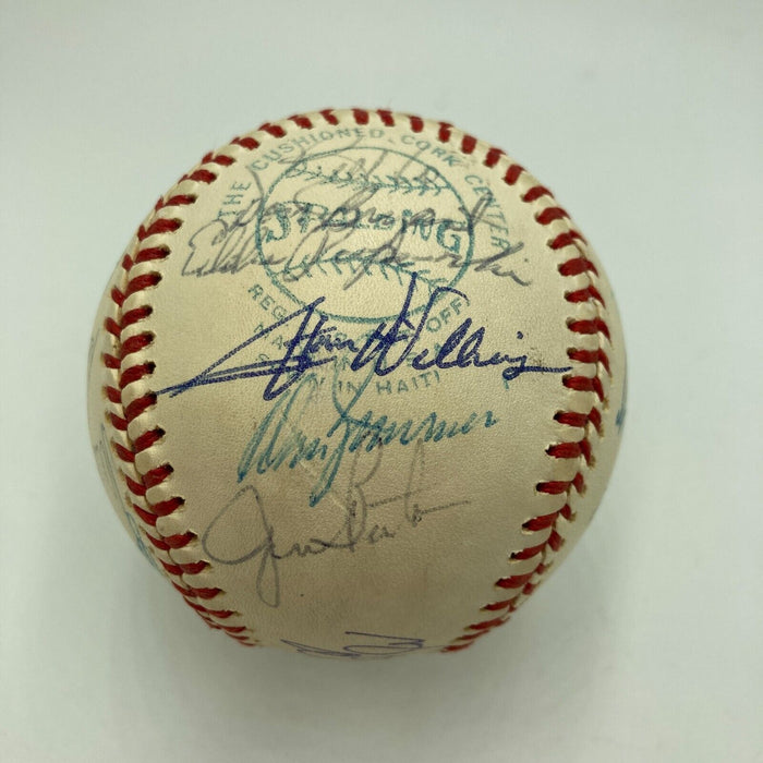 Vintage 1975 Boston Red Sox AL Champs Team Signed Baseball Carl Yastrzemski BAS