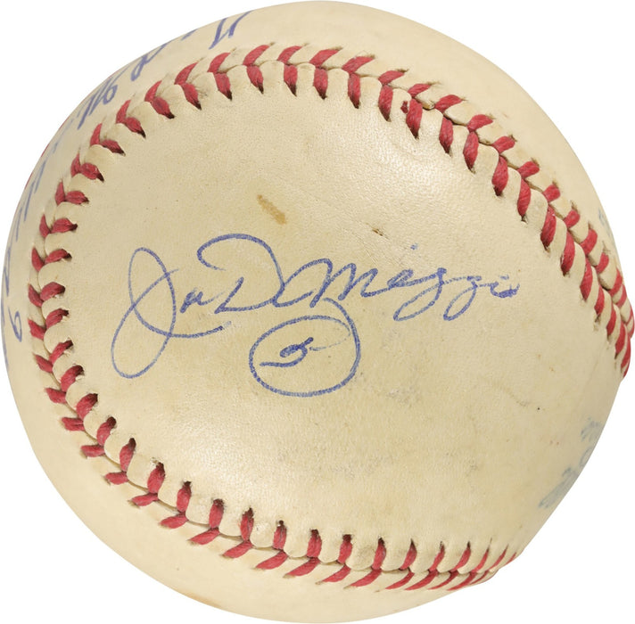 Joe Dimaggio #5 & Ted Williams #9 Signed 1940's AL Harridge Baseball PSA DNA