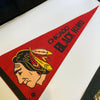 Lot Of (2) 1960's Chicago Blackhawks Vintage Pennants NHL