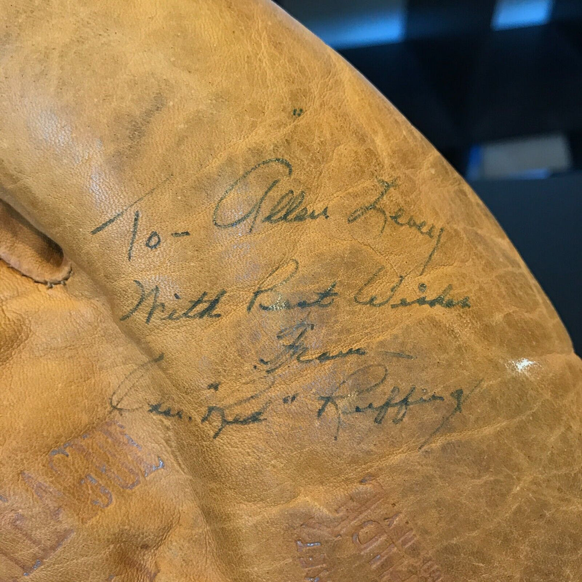 Red Ruffing Signed Autographed 1930's Game Model Baseball Glove With J ...