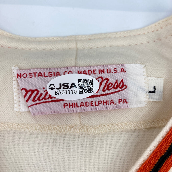 Willie Mays Signed New York Giants Authentic Mitchell & Ness Jersey JSA COA