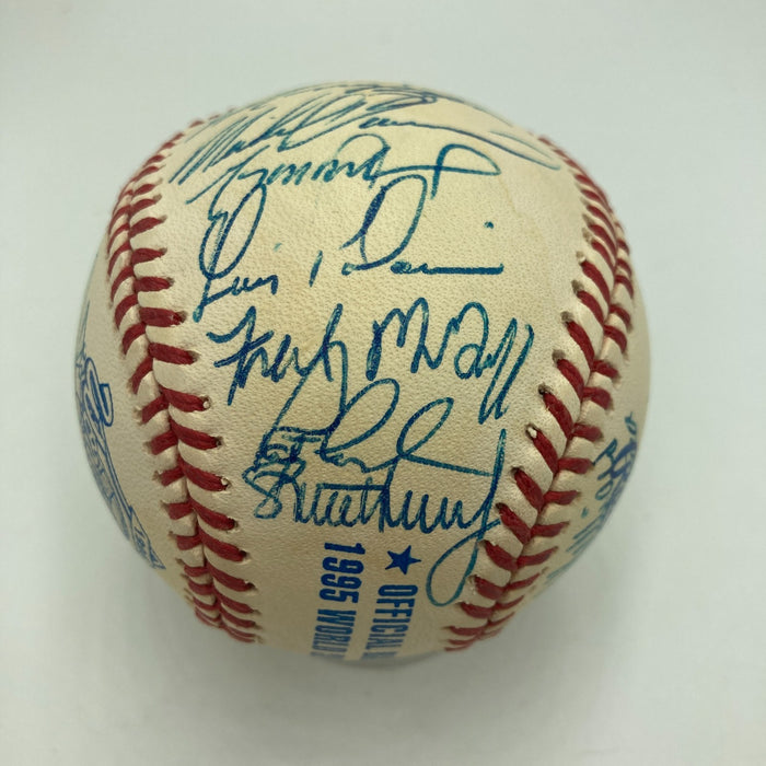 1995 Atlanta Braves World Series Champs Team Signed W.S. Baseball 30 Sig JSA COA