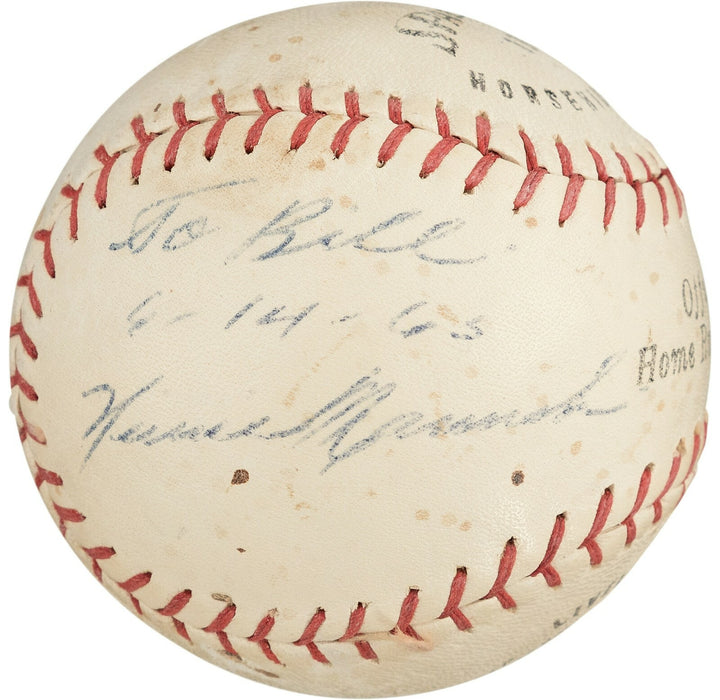 Heinie Manush Single Signed 1960's Baseball PSA DNA COA Hall Of Fame