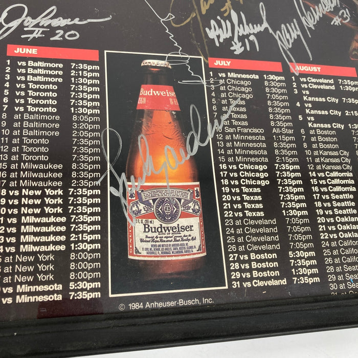 1984 Detroit Tigers World Series Champs Team Signed 14x28 Budweiser Photo JSA