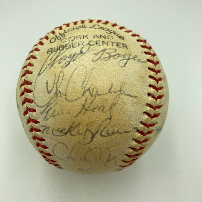 1977 NY Yankees World Series Champs Team Signed Baseball Thurman Munson PSA DNA