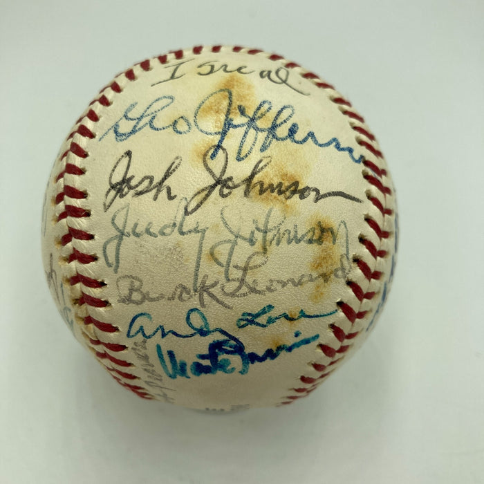 Satchel Paige Hilton Smith Negro League HOF Multi Signed Baseball JSA COA