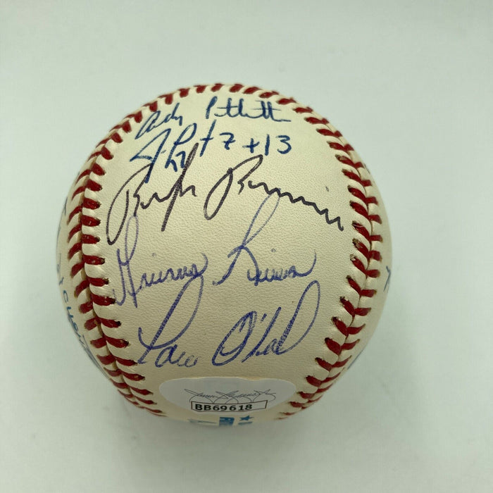 Derek Jeter Mariano Rivera Core Four Rookie 1995 Yankees Signed Baseball JSA