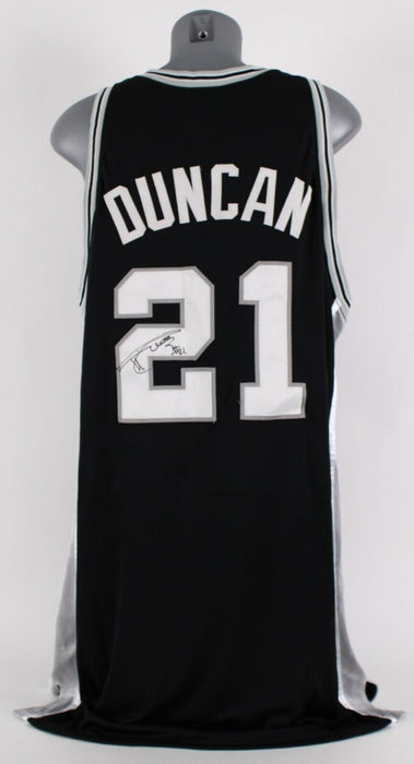 Tim Duncan Signed Game Used 2001-02 San Antonio Spurs Jersey MEARS A10 JSA COA