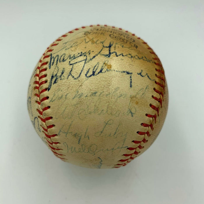 Earliest Known Billy Martin 1947 Oakland Oaks Team Signed Baseball JSA COA