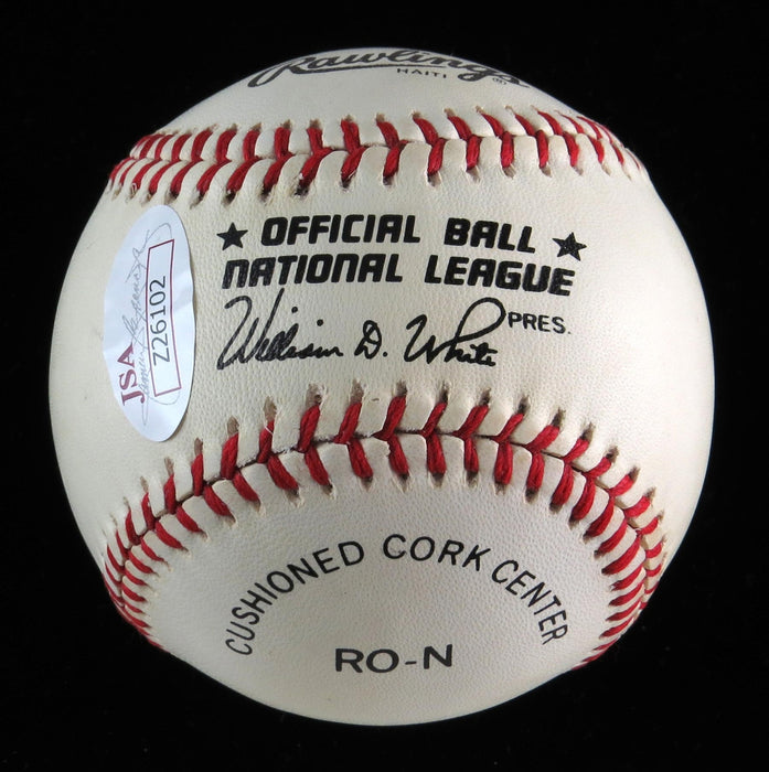 Rare Jack Buck John Francis Full Name Single Signed NL Baseball JSA COA