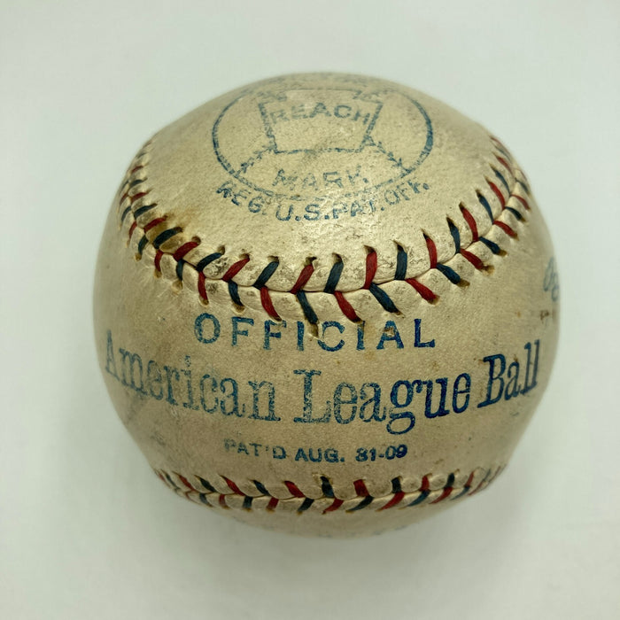 Kid Gleason Single Signed 1919 American League Baseball Black Sox JSA COA