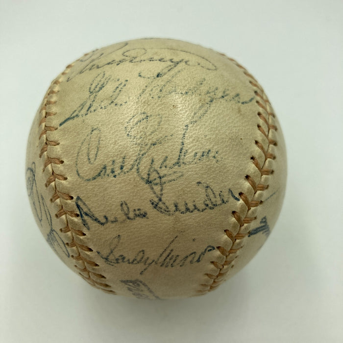 1955 Brooklyn Dodgers W.S. Champs Team Signed Baseball Jackie Robinson PSA & JSA