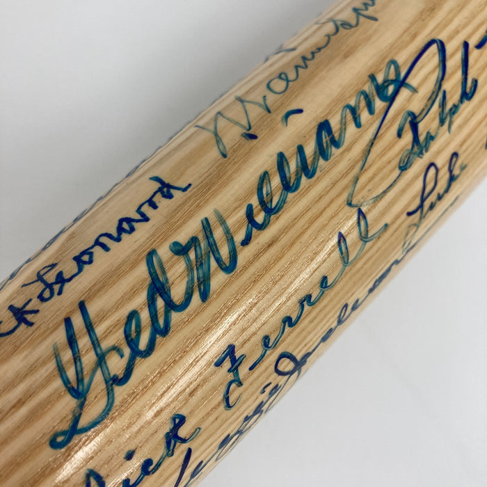 Beautiful Hall Of Fame Multi Signed Baseball Bat 41 Sigs Ted Williams Mays JSA