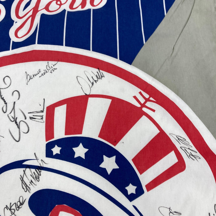 1998 New York Yankees World Series Champs Team Signed Large Pennant 44 Sigs JSA