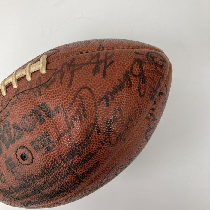 1979 Pittsburgh Steelers Super Bowl Champs Team Signed Game Used Football JSA