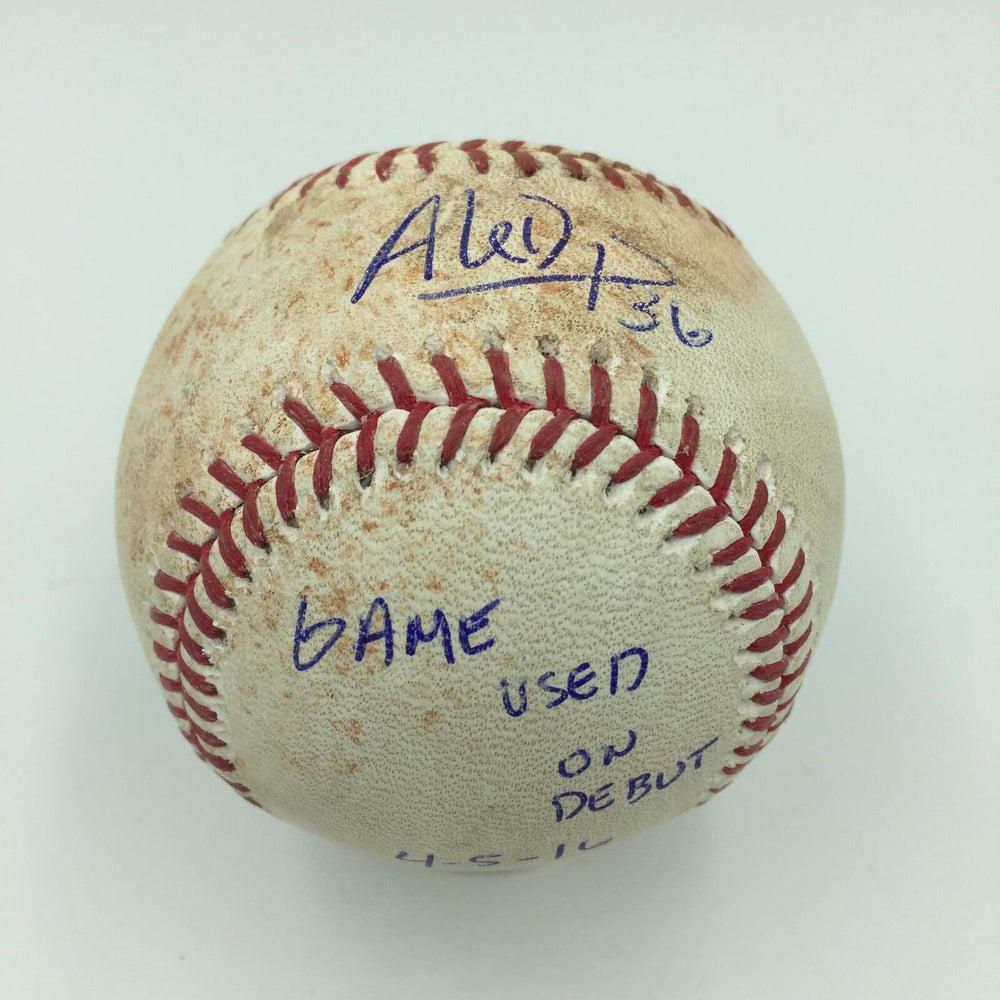 Aledmys Diaz MLB Debut Signed Game Used Baseball JSA + MLB Authentic