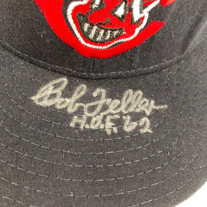 Bob Feller HOF 1962  Signed Cleveland Indians Baseball Hat Cap JSA COA