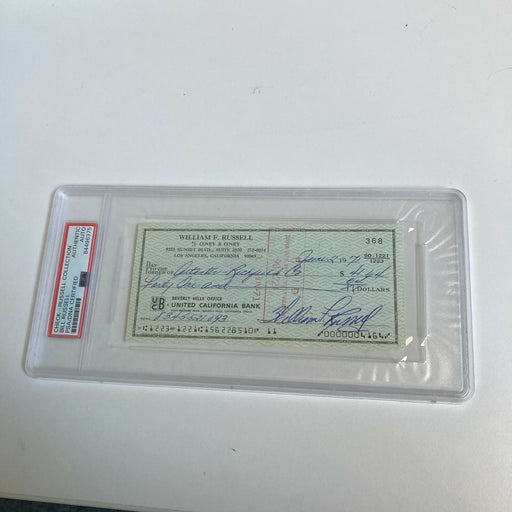 Bill Russell Signed Autographed Bank Check PSA DNA Boston Celtics HOF Legend
