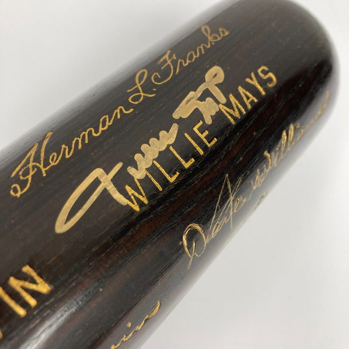 Willie Mays Signed 1954 World Series Presentation Baseball Bat JSA COA RARE