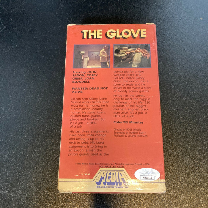 John Saxon Signed Vintage The Glove VHS Movie With JSA COA