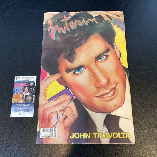 John Travolta Signed Vintage Large 1970's Magazine With JSA COA