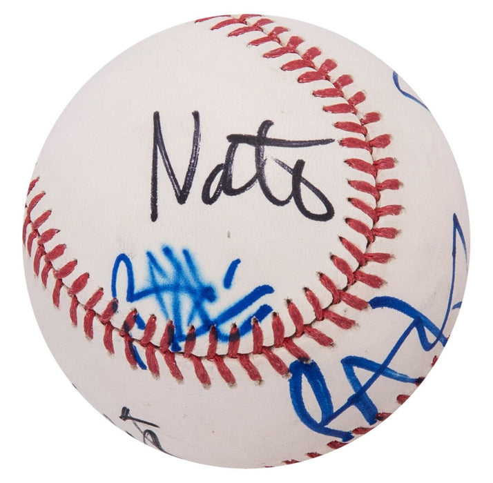 Taylor Hawkins Foo Fighters Band Multi Signed Baseball Expletive Drawing PSA DNA