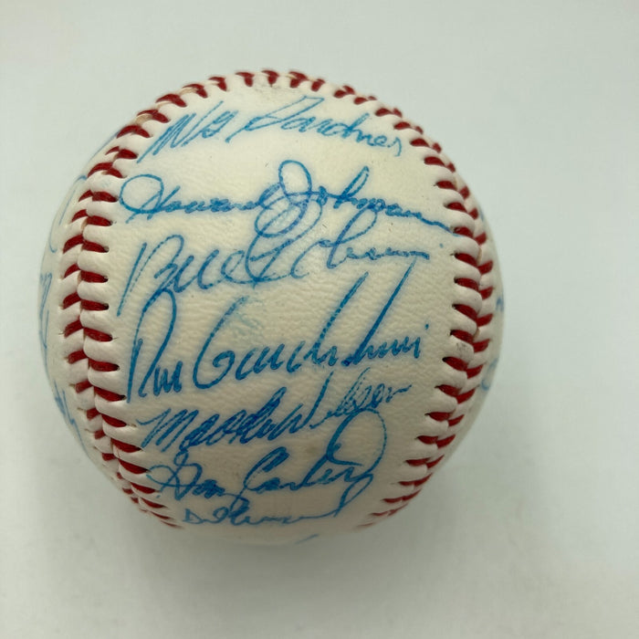 1985 - 1986 New York Mets Team Signed Baseball 28 Sigs With Gary Carter