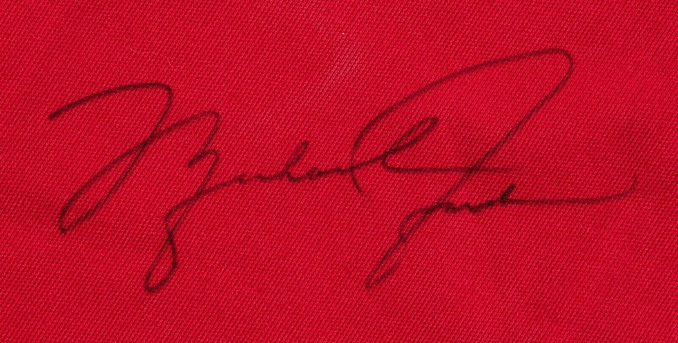 Michael Jordan Rookie Era Signed 1980's Sand Knit Chicago Bulls Jersey Beckett