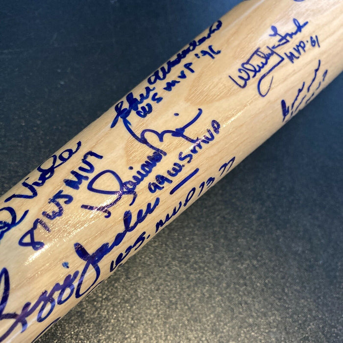 Beautiful World Series MVP's Multi Signed Bat 35+ Sigs With Derek Jeter JSA COA