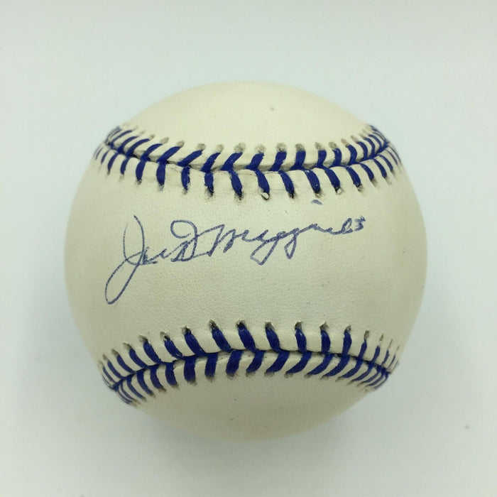 RARE Joe Dimaggio "Death Bed" Signed 1998 Joe Dimaggio Day Baseball Beckett JSA.