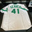 Tom Seaver HOF 1992 Signed 1981 Cincinnati Reds St. Patrick's Day Jersey PSA DNA