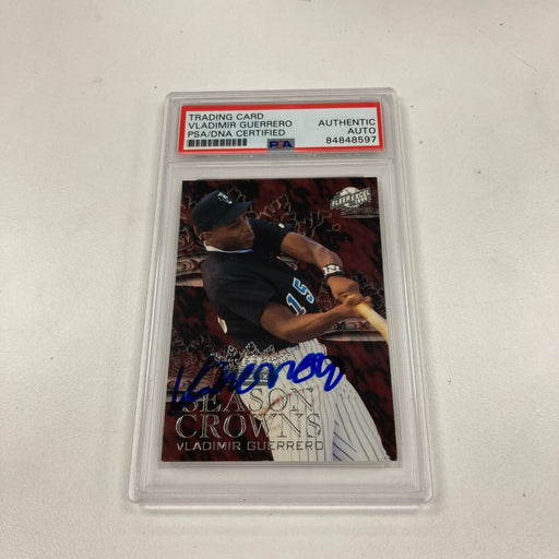 1996 Fleer Excel Vladimir Guerrero Signed Autographed RC Rookie Card PSA DNA