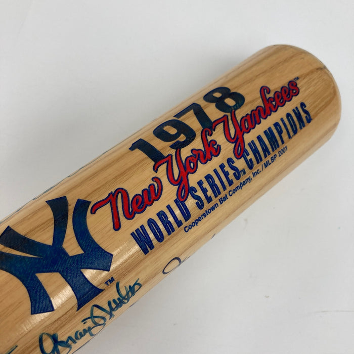 1978 New York Yankees World Series Champs Team Signed Baseball Bat PSA DNA COA