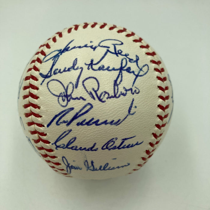 Beautiful 1965 Los Angeles Dodgers World Series Champs Team Signed Baseball PSA