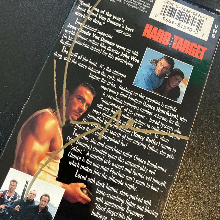 Jean-Claude Van Damme Signed Original Vintage Hard Target VHS Movie JSA COA