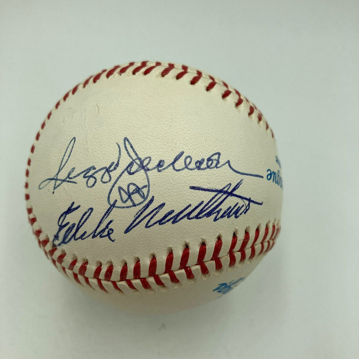 Beautiful Willie Mays Hank Aaron 500 Home Run Club Signed HOF Baseball JSA COA