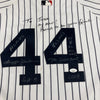 Reggie Jackson Signed Heavily Inscribed STATS New York Yankees Jersey JSA