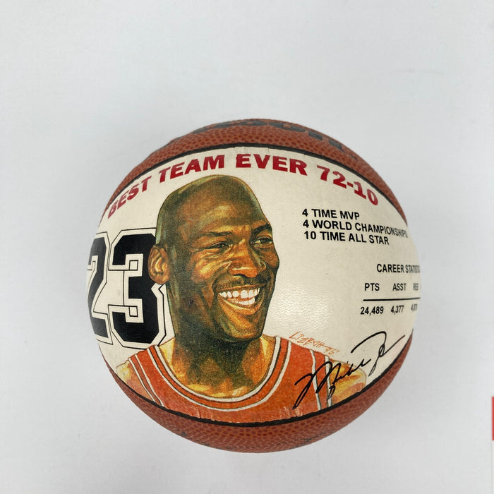 Michael Jordan Signed Painted Mini Basketball PSA DNA COA