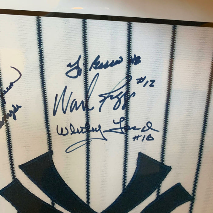 Mariano Rivera Yogi Berra Whitey Ford Yankees Legends Signed 16x20 Photo Steiner