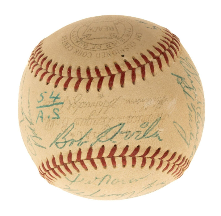 1954 All Star Game Team Signed Baseball With Mickey Mantle Ted Williams JSA COA