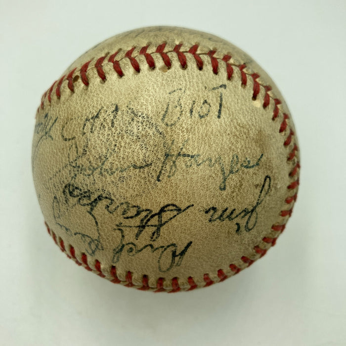 RARE 1940 New York Black Yankees Negro League Team Signed Baseball PSA DNA COA
