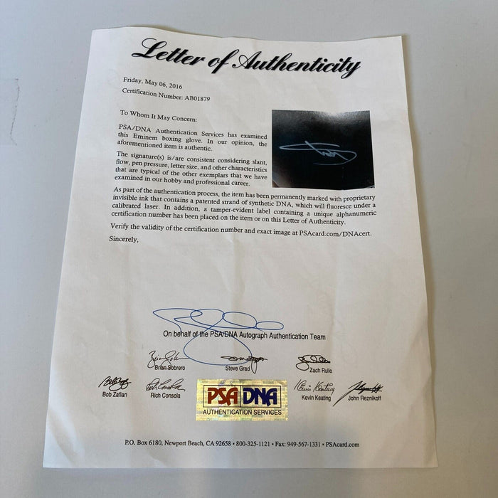 Eminem Signed Autographed Southpaw Boxing Glove PSA DNA COA