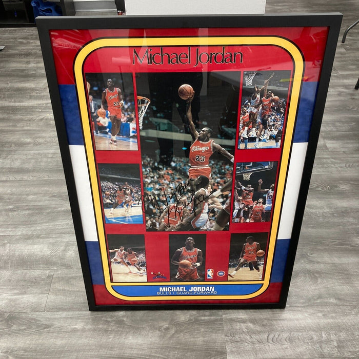 Michael Jordan Rookie Signed 1986 Fleer Starline Poster Huge Signature Beckett