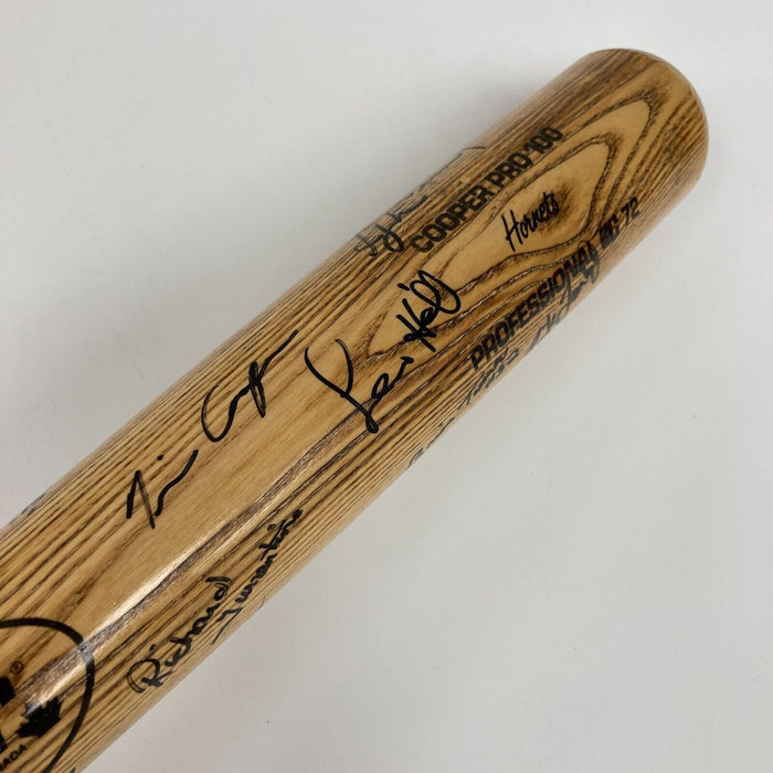 Mariano Rivera Earliest Known 1991 Greensboro Hornets Team-Signed Bat Beckett