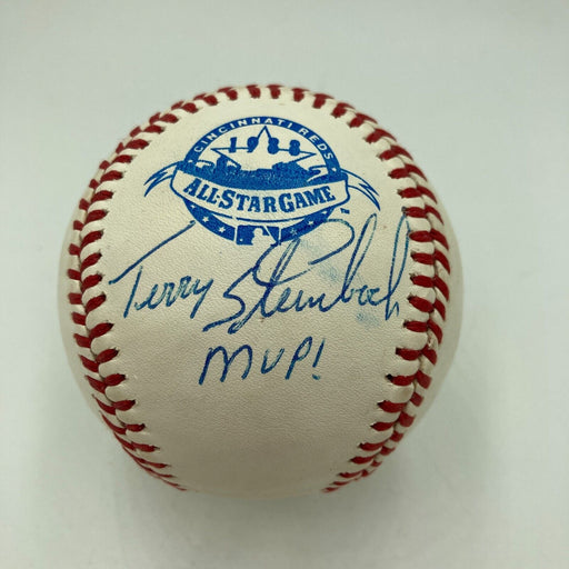 Terry Steinbach "MVP!" Signed 1988 All Star Game Baseball JSA COA
